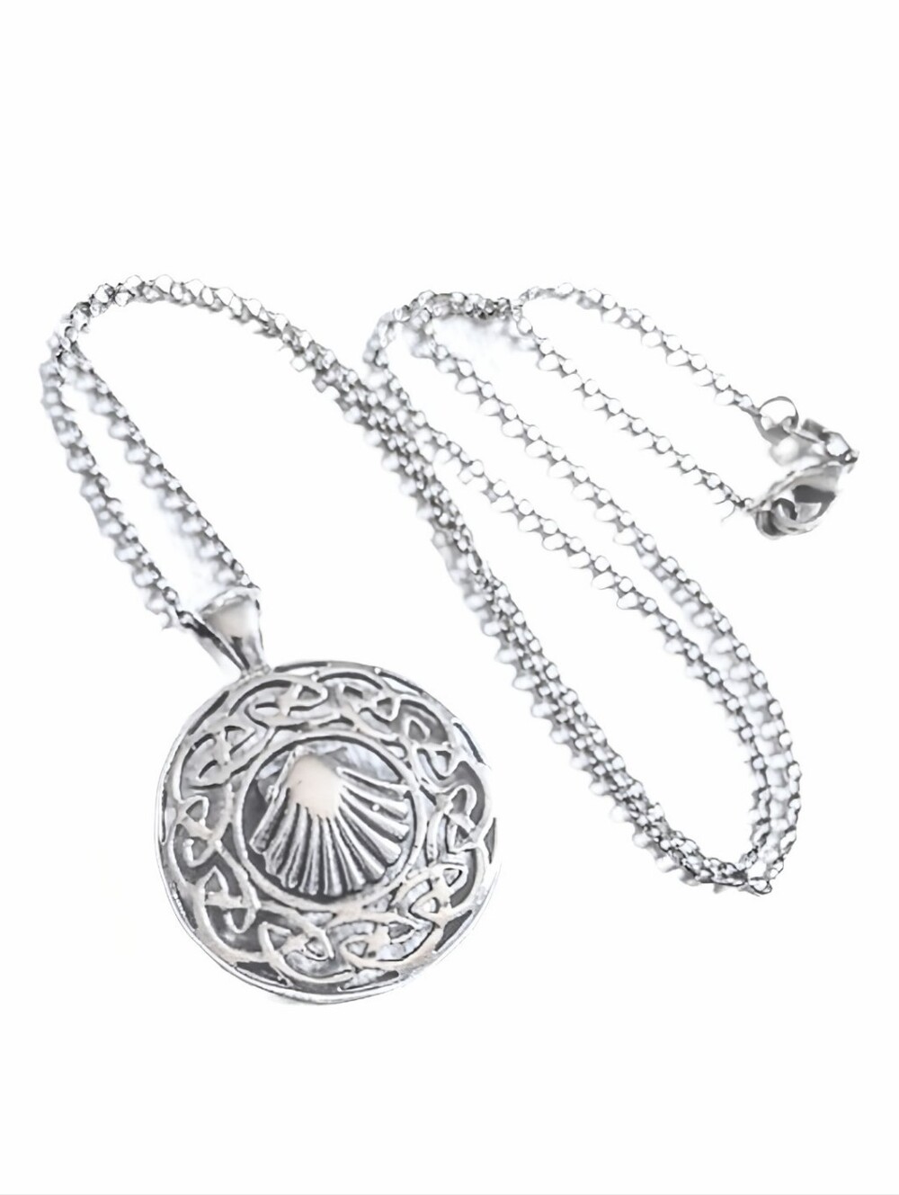 🐚Vintage 925 Sterling Silver Celtic Viking Warrior Rune Pendant Necklace
